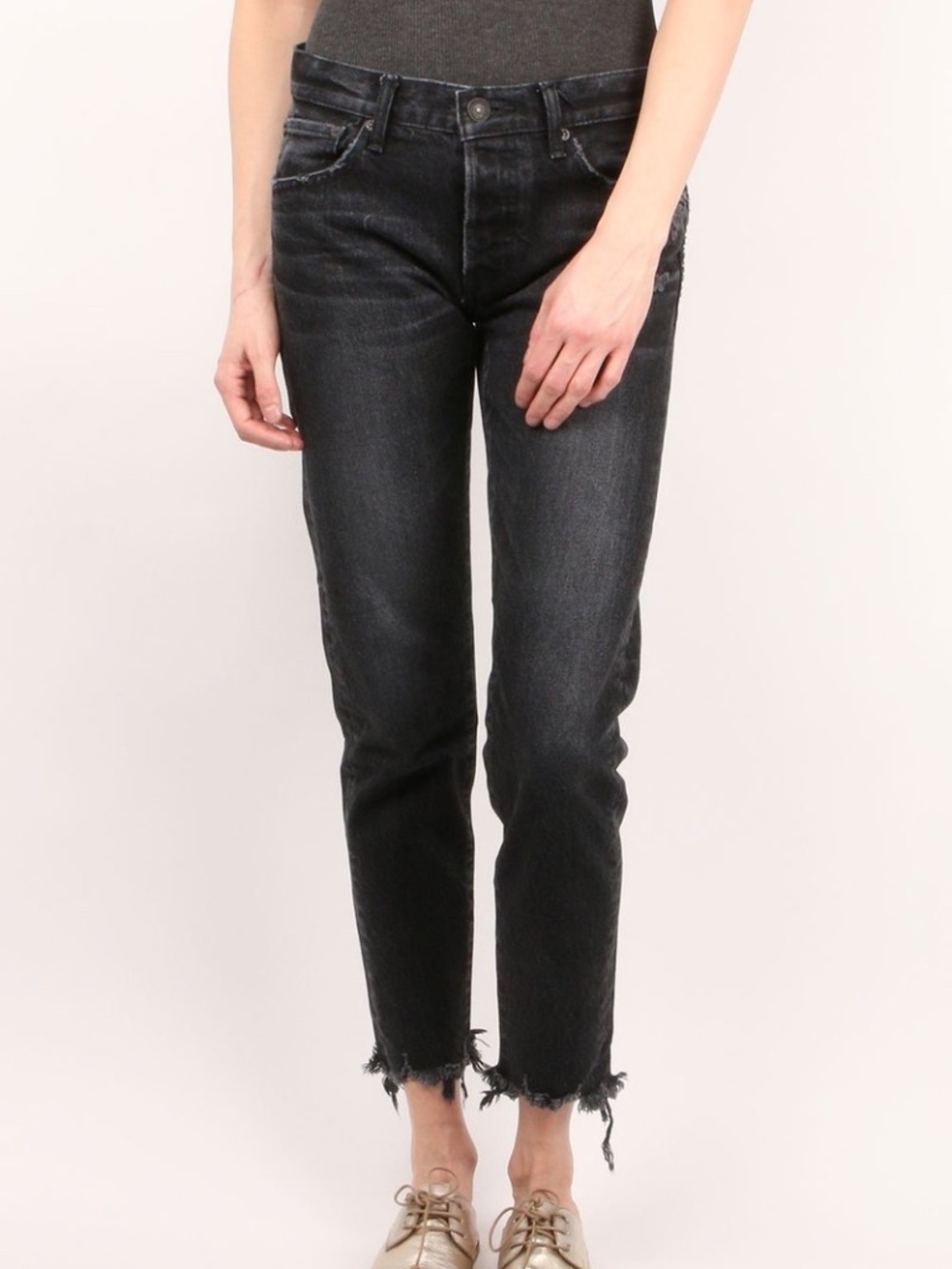 Moussy Vintage Staley Tapered Jeans | Size 28 | Faded Black | EUC